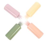 SHINYPASING Botellas de Viaje Recargables 50ml 4 Piezas Set, Contenedores Portátiles para Artículos de Tocador, Plástico Duradero Prueba de Fugas, Accesorios Ideales para Viajes y Excursiones