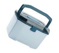 SHINYPASING Botiquín de Primeros Auxilios Grande de Plástico Azul 27x17x19 Cm, Caja Organizadora de Medicamentos de Doble Capa para Almacenamiento Doméstico y Emergencia