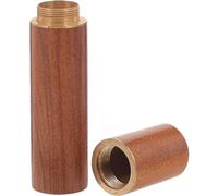 SHINYPASING Caja de Cerillas de Madera de Palo de Rosa Tapa, Contenedor Portátil para Camping y Supervivencia, Tubo Compacto Resistente al Agua para Guardar Fósforos Secos, Accesorio Vintage