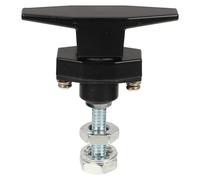 SHINYPASING Cerradura para Cajones y Armarios en Aleación de Zinc Negra, Segura y Operada Pulgar, Adecuado para Gabinetes y Vehículos Recreativos Grosor de 20-30mm