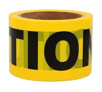 SHINYPASING Cinta de Advertencia Amarilla No Adhesiva 100 Metros Texto Negro para Balizamiento en Obras y Delimitación de Propiedades