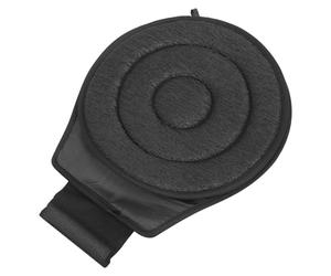 SHINYPASING Cojín Giratorio de Tela Reutilizable para Asiento de Coche, Doble Aro Negro, Portátil y Suave, Asiento Giratorio 360° Adecuado para Embarazadas, Personas Mayores y Movilidad