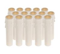 SHINYPASING Cubiertas Antigoteo para Velas 15 Piezas, Funda de Plástico en Forma de Lágrima 30x100mm para Portalámparas de Araña, Protector de Tubos de Vela para Decoración y Uso en Hogar
