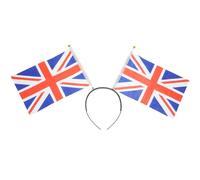 SHINYPASING Diadema Pelo Diseño de Bandera Británica, Diadema Elástica y Ligera para Fiesta, Tocado Decorativo Abs y Tela, Accesorios para Festival y Celebración, Unisex, Tamaño Único