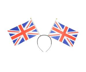 SHINYPASING Diadema Pelo Diseño de Bandera Británica, Diadema Elástica y Ligera para Fiesta, Tocado Decorativo Abs y Tela, Accesorios para Festival y Celebración, Unisex, Tamaño Único