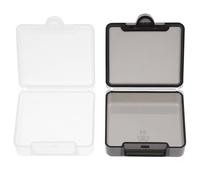 SHINYPASING Estuche de Almacenamiento de Viaje para Medicamentos, 6 Piezas Pequeño y Compacto, Caja Sellada Hermética en Negro y Transparente, Organizador Semanal Portátil y Pastillas