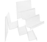 SHINYPASING Expositor de Billeteras Acrílico Transparente 2 Piezas 14 Cm Ancho 3 Niveles Organizador para Bolsos y Joyas Soporte de Exhibición para Mostrador Hogar Tienda