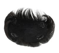 SHINYPASING Extensiones de Cabello Postizo Negro para Hombres, Pieza de Cabello Humano 13x14 Cm, Postizo Calvo Masculino Clip, Adecuado para Uso Diario y Reparación de Áreas Calvicie