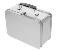 SHINYPASING Fiambrera Metálica con Asa y Cierre Hermético Caja de Almacenamiento de Hojalata de 100 MM de Alto Resistente para Alimentos y Uso Portátil en Picnic y Oficina