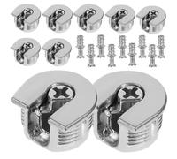 SHINYPASING Fijación de Muebles Conectores para Estantes y Sujetadores de Bloqueo de Leva, 10 Piezas de Aleación de Zinc, Uso en Armarios y Roperos Domésticos