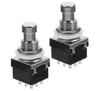 SHINYPASING Interruptor de Pie para Pedal de Efectos de Guitarra, 9 Pines, 2 Unidades Negras, Accesorio Compatible para Pedales de Guitarra, Conmutador de Pedal para Músicos y Color Aleatorio