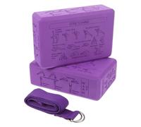 SHINYPASING Juego de Bloques de Yoga de Alta Densidad de Espuma EVA 23X15X7,6 CM para Tonificación y Posturas Profundas Pilates y Fitness y Principiantes