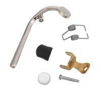 SHINYPASING Juego de Válvula de Agua para Trombón Llave Curva Botones de Repuesto de Latón y Soporte de Goma Antideslizante Kit de Reparación para Instrumentos de Viento Compatible Trombón
