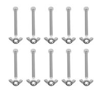 SHINYPASING Kit de Tornillos y Tuercas de Acero Inoxidable M6 10 Pares Tuercas de Ala y Tornillos de 6 CM Resistente a la Oxidación para Maquinaria Uso Industrial y Doméstico