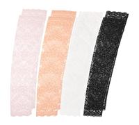 SHINYPASING Mangas de Brazo para Verano 4 Pares, Mangas de Encaje Transpirable y Refrescante, Protección UV para Deportes al Aire Libre, (morado, Piel)