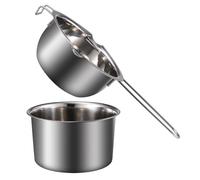 SHINYPASING Olla para Baño María de Acero Inoxidable 201, 400 Ml, Olla Exterior 14 Cm, para Derretir Cera, Mantequilla y Chocolate, Caldera Calentadora de Dulces y Queso, Uso en Cocina