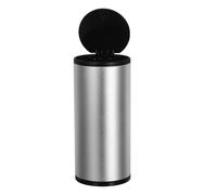 SHINYPASING Papelera de Coche de Aleación de Aluminio Soporte para Pañuelos y Fácil Cambio de Bolsa, Diseño Práctico y Moderno para Viaje u Oficina, Color Plata