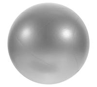 SHINYPASING Pelota de Pilates Pequeña 25 Cm para Ejercicios de Core en Casa, Bola de Gimnasio de PVC Antideslizante Color Plata Gris, Accesorio de Yoga Seguro para Embarazadas y Entrenamiento