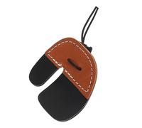 SHINYPASING Protector de Dedos para Tiro Diestro Piel Doble Capa Marrón Lengüeta Dedos Equipo de Práctica de Tiro Protección Duradera y Cómoda para (1 Unidad)