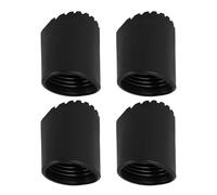 SHINYPASING Protectores Antideslizantes para Pies de Escalera de Goma Negra, 4 Piezas Redondas Agarre para Suelo, Accesorio Multifuncional para Hogar y Herramientas