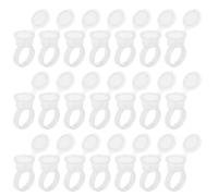 SHINYPASING Taza de Anillo para Pigmento de Color Blanco, 50 Piezas, Copas Plásticas para Tinta de Tatuaje y Maquillaje Profesional, Accesorios Ligeros y Prácticos para Salones y Escuelas
