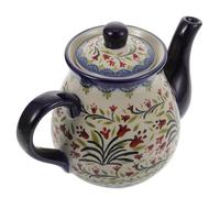 SHINYPASING Tetera de Cerámica Delicada para Agua Fría, Práctica y Portátil, Diseño Tradicional Polaco, Adecuado para Hogar y Tardes de Té, Vajilla Creativa para Cocina y Comedor, 1 Unidad