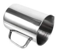 SHINYPASING Vaso Medidor de Acero Inoxidable 1000ml Escala Precisa para Laboratorios y Uso en Investigación Científica, Fácil de Limpiar Rebabas
