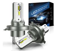 SHINYY Bombilla H4 LED Faro para Coche y Moto, 16000LM 12V-24V 6500K Blanco CSP 300% Brillante LED H4 HB2 9003 Luz de Cruce y Carretera Kit de Conversión,1:1 Reemplazo Lámpara Halógenas y Xenón, 2 PCS