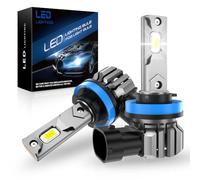 SHINYY Bombillas H11 H8 H9 LED de Coche o Moto, 2024 Nuevo 24000LM Alta Potente 6500K Blanco 12V Canbus Anti Error Lámpara Led H11 Faro de Vehículo para Luz de Carretera/Cruce/Antiniebla, Paquete de 2