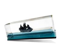 Ship In A Bottle - Botella flotante para decoración de insumergible | Decoración del hogar de resina acrílica | Adornos de manualidades para mesa, dormitorio, hotel