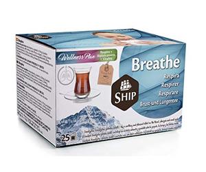 Ship - Infusión de Breathe en Caja de 25 Unidades - Favorece la Respiración y Ayuda a Aliviar la Congestión Nasal - No Contiene Azúcar ni Lactosa - Infusiones y Tés