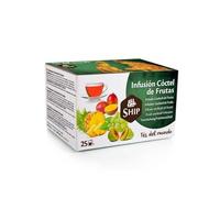 Ship - Infusión de Cóctel de Frutas - Caja de 25 Unidades con Funda - Favorece la Digestión - Ayuda a Hidratar el Organismo - Infusión de Sabor Intenso y Afrutado