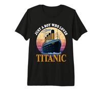 Ship Just A Boy Who Love Titanic Boat Titanic Boys Toddler Camiseta Premium