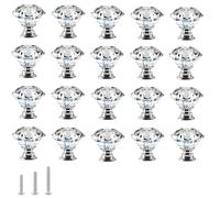 ShipeeKin 20x Cristal Armario Pomo 30mm Estilo Diamante