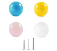 ShipeeKin 4x Perillas de cajón Tiradores pequeños para cómodas de niños pequeños, Mini tiradores de cerámica para muebles, coloridos tiradores de gabinete 23mm