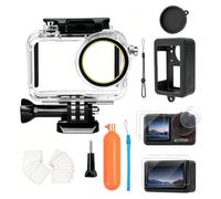 ShipeeKin Kit de Accesorios para dji OSMO Action 5 Pro Estuche Impermeable | carcasa impermeable, asa flotante, funda protectora, protector de pantalla de cristal para snorkel, surf y wakeboard