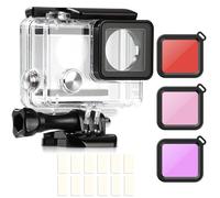 ShipeeKin Nueva Funda Impermeable Funda Protectora para Buceo con filtros Rojos y 12 Insertos antivaho para go Pro Hero 4/3+ (no Apta para Hero 3)