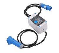 Shipenophy **Contador Eléctrico Digital Móvil 16A Protector de Fugas IP67** | Carcasa de ABS Pa66, Cable de Goma de 1,4 M, Camping en RV, Enchufe CEE, Monitorización de EnergíA KWh, Protección contra