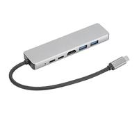 Shipenophy Estación de Acoplamiento 6 en 1 de Rendimiento Estable sin accionamiento de aleación de Aluminio Estación de Acoplamiento Tipo C Plug and Play Confiable para PC