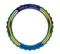 Shipenophy Freno de Disco de Aleación de Ti con Anillo de Bloqueo Central | Anillo de Bloqueo de Aleación de Titanio, 5.2 G Ultra Ligero Vs 12 G OEM, Ranuras Simétricas, Acabado Anodizado, Ajuste de
