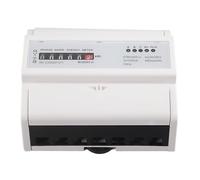 Shipenophy Medidor de KWh en Carril Din, Medición de Energía Trifásica | Instalación DIN 35mm, Display 5+1 dígitos, detección automática de caudal, Indicadores LED, compatible con DIN EN50022