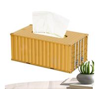 Shipping Container Paper Holder - ABS 21.5x12x19cm | Container Tissue Storage Dispenser, Stylish and Exquisite Tissue Box Storage Case | For Living Room Study Kitchen Work Area Bedroom