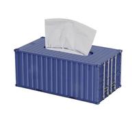 Shipping Container Paper Holder - ABS 21.5x12x19cm | Container Tissue Storage Dispenser, Stylish and Exquisite Tissue Box Storage Case | For Living Room Study Kitchen Work Area Bedroom