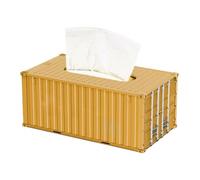 Shipping Container Paper Holder - Tissue Dispenser Organizer, Decorative Desktop Storage Case, Stylish Rectangular Paper Display Container | For Living Room Study Kitchen Work Area Bedroom