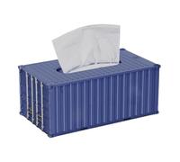 Shipping Container Paper Holder - Tissue Dispenser Organizer, Decorative Desktop Storage Case, Stylish Rectangular Paper Display Container | For Living Room Study Kitchen Work Area Bedroom