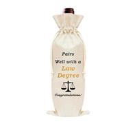 ShiQiao Spl Bolsa de regalo de vino de graduación para hija, hijo, regalos de graduación para nieta, nieto, regalos de graduación para mujeres y hombres, White, Licenciatura en Der