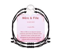 ShiQiao Spl Bracelet Madre Hija Distance cadeau anniversaire femme Adolescente fille Bracelet pour Maman filles cadeau Noël Fête des Mères Bracelet Perles Colorées Ajustable, Piedra, No Gemstone