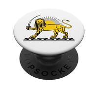 Shir o Khorshid Irán León & Sun Flag Emblema Herencia Persa PopSockets PopGrip Adhesivo