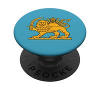 Shir o Khorshid Irán León y Sol con Corona Antigua Persia Emblema PopSockets PopGrip Adhesivo