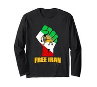 Shir o Khorshid León de Irán y Bandera del Sol Herencia Persa Manga Larga